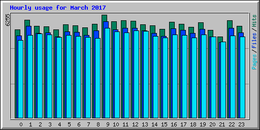 Hourly usage for March 2017