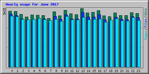 Hourly usage for June 2017